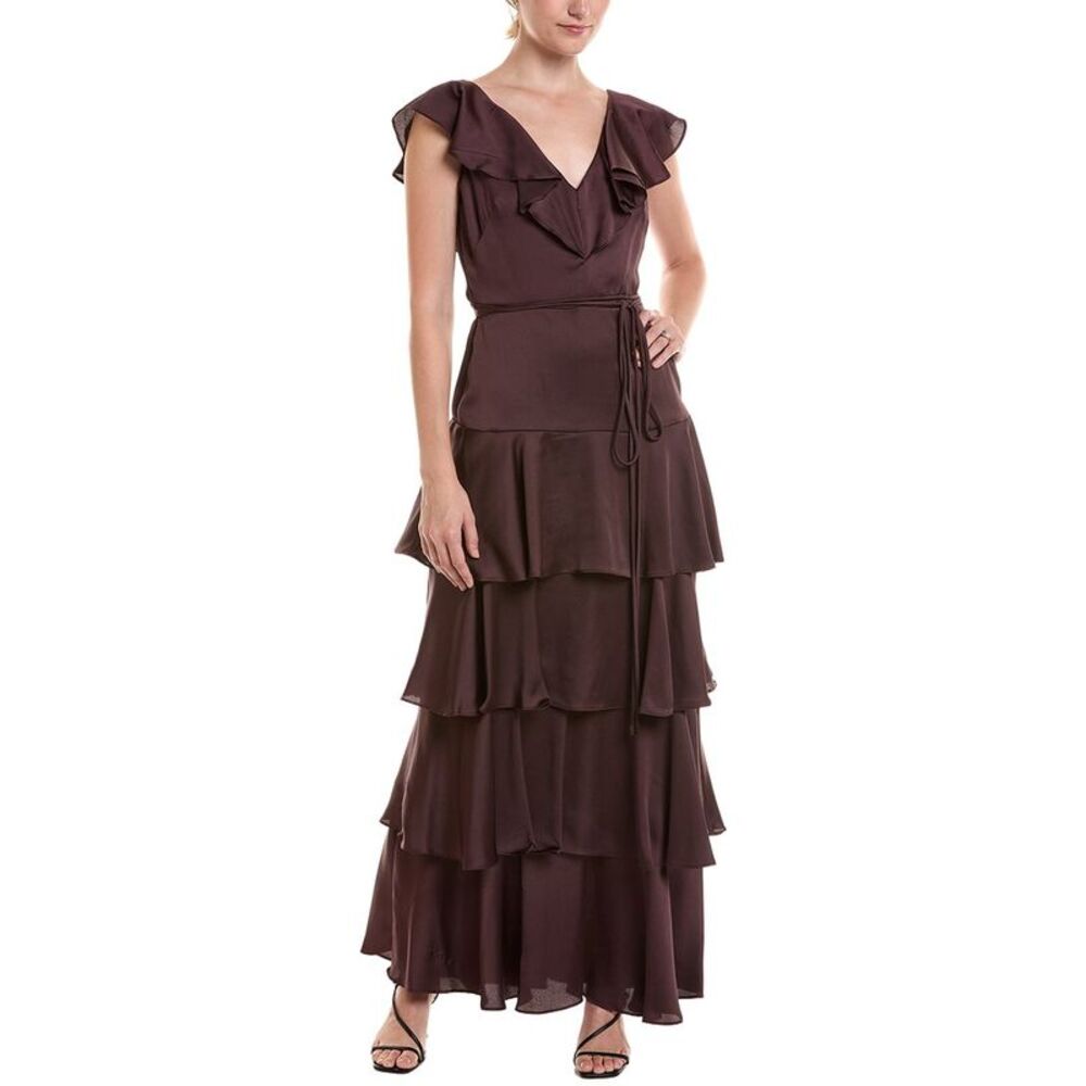 Maison Tara Womens Maxi Dress, Brown